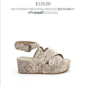 Matisse runaway snakeskin platform